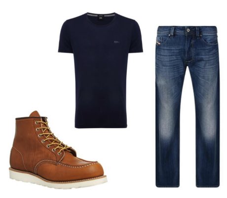 red wing moc toe outfit