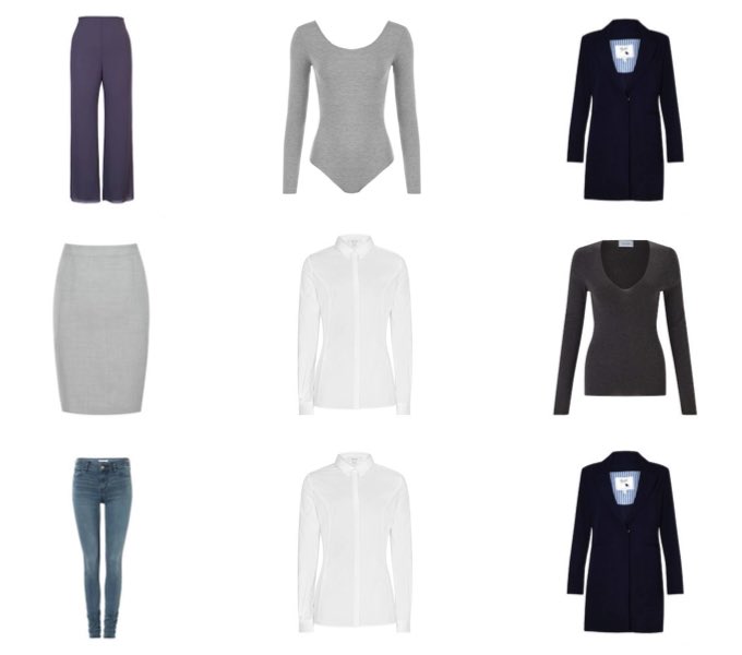 Women's Capsule Wardrobe Grid