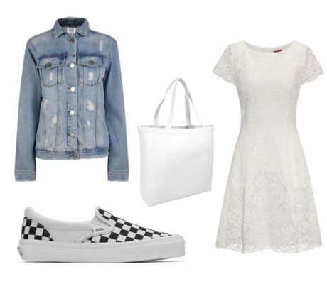 white slip on vans with dress