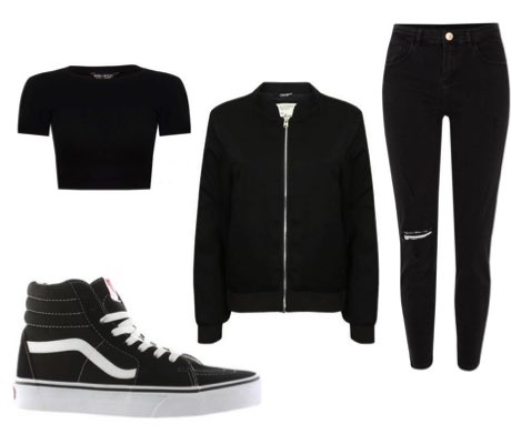 black vans outfit ideas