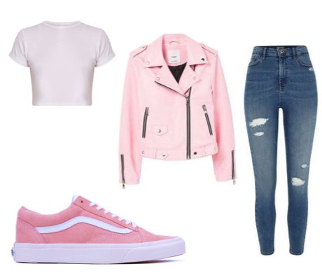 vans pink outfit