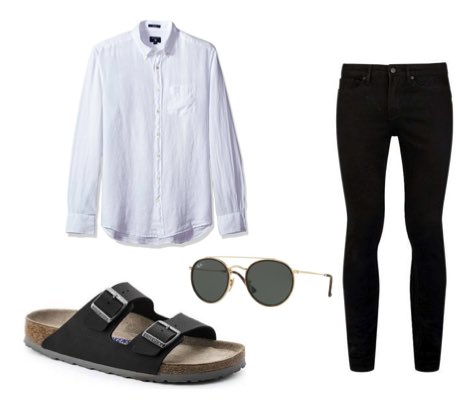 black birkenstocks outfit