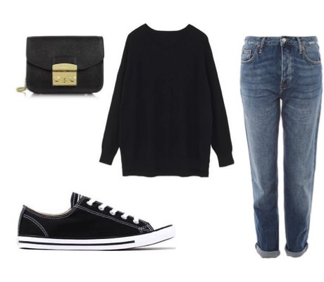 black converse outfits