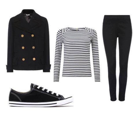 black monochrome converse outfit