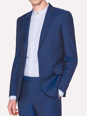 Men's Blue Lightweight Wool Suit