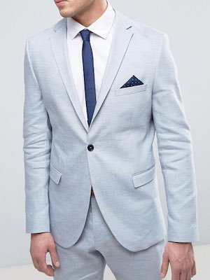 Men's Pastel Blue Suit
