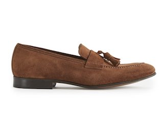 Men's Brown Suede Tassel Loafers