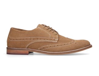 Men's Tan Suede Brogues