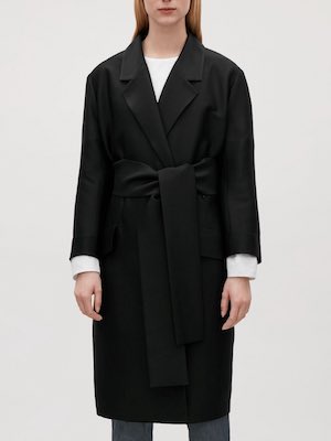 Women's Cos Silk-Wool Belted Blazer