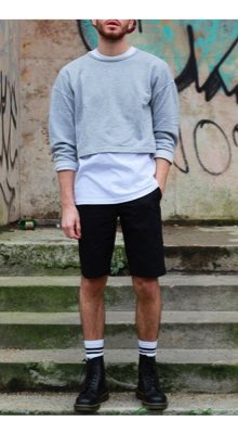 doc martens and shorts male
