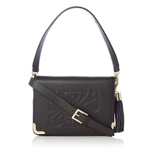Biba Embossed Leather Handbag