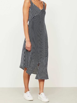 Mint Velvet Pinstripe Slip Dress