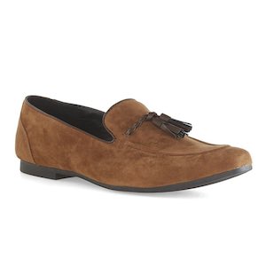 Men's Topman Tan Faux Suede Loafers