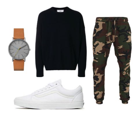 camo joggers mens outfit