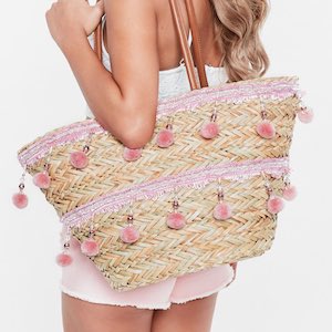 Missguided Pom Pom Shopper Bag