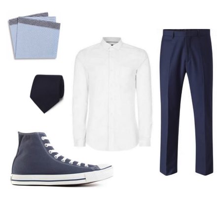 blue converse outfit men