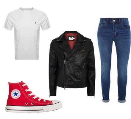 outfits with red high top converse