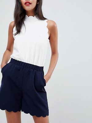 Ted Baker High Neck Scalloped Playsuit