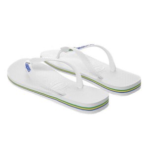 Men's White Havaianas Brazil Logo Flip Flops