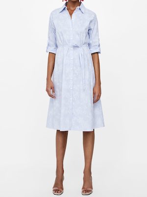 Zara Striped Shirt Dress