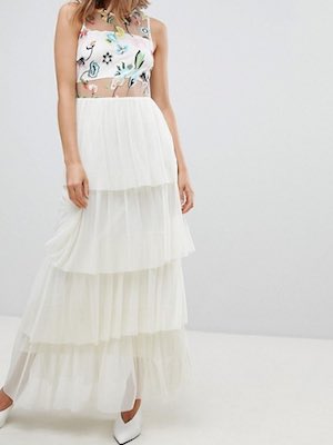 Vero Moda Embroidered Maxi Dress