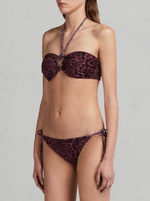 AllSaints Leopard Print Sidni Leor Bikini