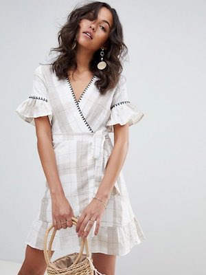 Moon River Plaid Tea Dress