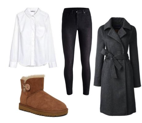black ugg boot outfits