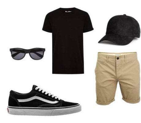 black vans with khaki shorts