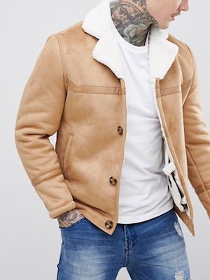 Men's River Island Faux Suede Jacket