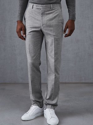 Men's Reiss Grey Brushed Cotton Trousers
