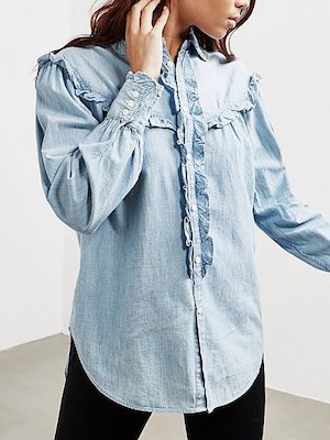 Ralph Lauren Frill Denim Shirt