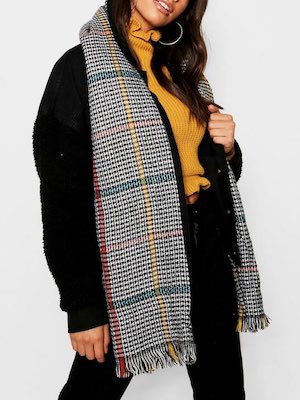 Women's Boohoo Coloured Stripe Blanket Scarf