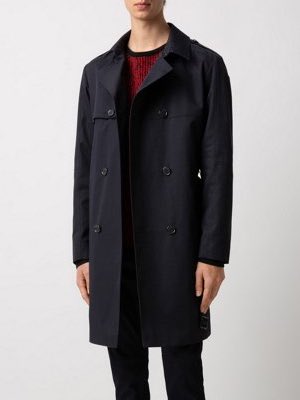 Men's Hugo Boss Dark Blue Trench Coat