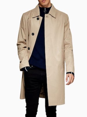 Topman Single Breasted Trench Coat