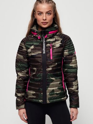 Women's Superdry Power Pop Camo Jacket