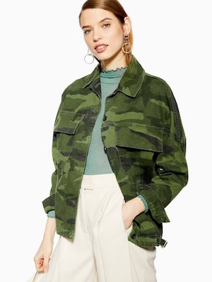 Camo jacket womens topshop online