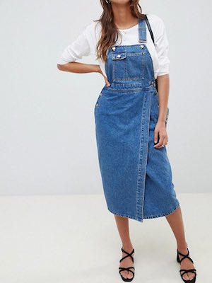 Women's ASOS Denim Dungaree Dress