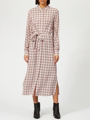 Women's Gestuz Check Shirt Dress