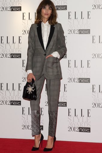 Alexa Chung Wearing Tailored Trouser Suit