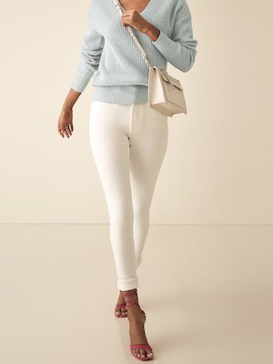 Women's Reiss White Skinny Jeans