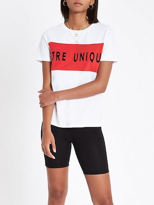 Women's River Island Black High Waisted Biker Shorts