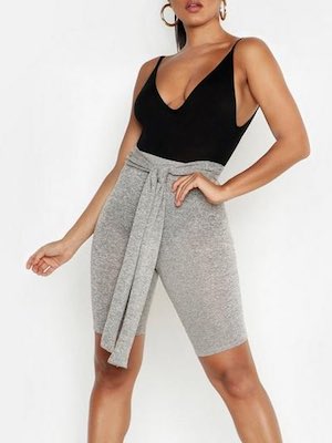 Women's Boohoo Tie Waist Cycling Shorts