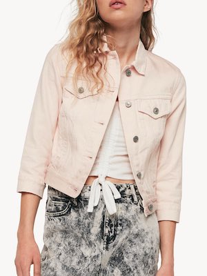 Women's AllSaints Dusty Pink Denim Jacket
