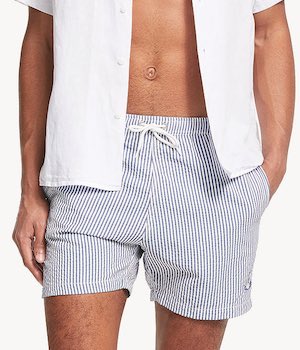 Maison Labiche Striped Swim Shorts