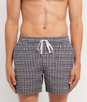 Onia Checked Seersucker Swim Shorts