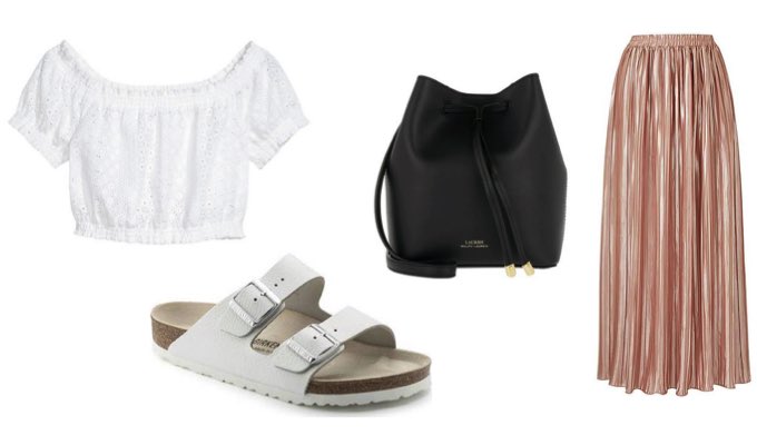 Women's Birkenstocks with Skirt Outfit Idea
