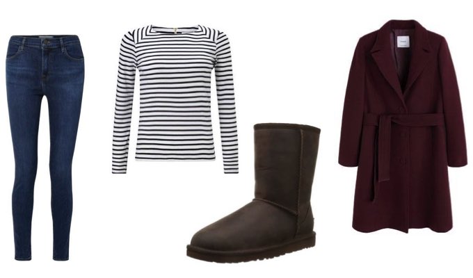 Women's Skinny Jeans With Ugg Boots Outfit Idea