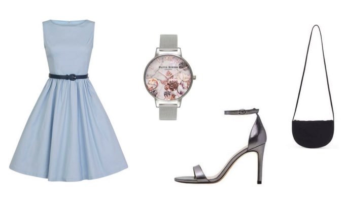 Women's Spring Dress Wedding Guest Outfit Idea
