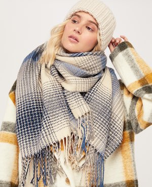 Women's Accessorize Jackson Check Blanket Scarf